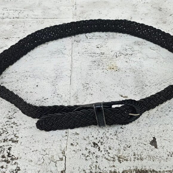 Women Belt Black Braided Waistband Pin Buckle Belt Size 32-36 inches - Picture 10 of 10